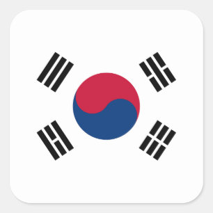 South Korea flag Square Sticker