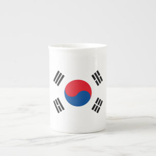South Korea Flag Stainless Bone China Mug