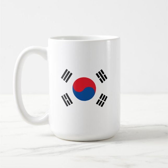 South Korea Flag Stainless Coffee Mug (Left)