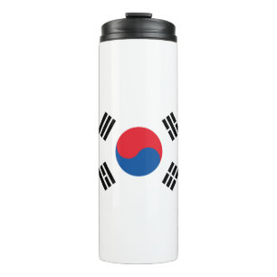 South Korea Flag Stainless Thermal Tumbler