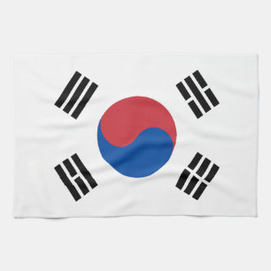 South Korea Flag Tea Towel