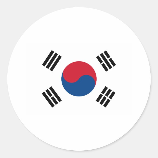 South Korea flag - Yin Yang Classic Round Sticker (Front)