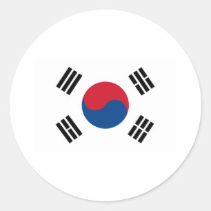 South Korea flag - Yin Yang Classic Round Sticker