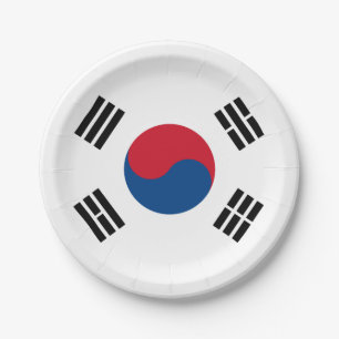 South Korea flag - Yin Yang Paper Plate