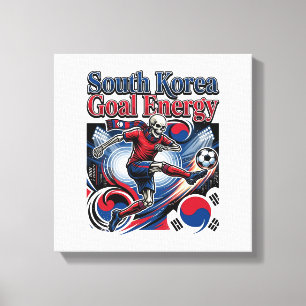 South Korea Goal Energy Skeleton Striker Nations B Canvas Print