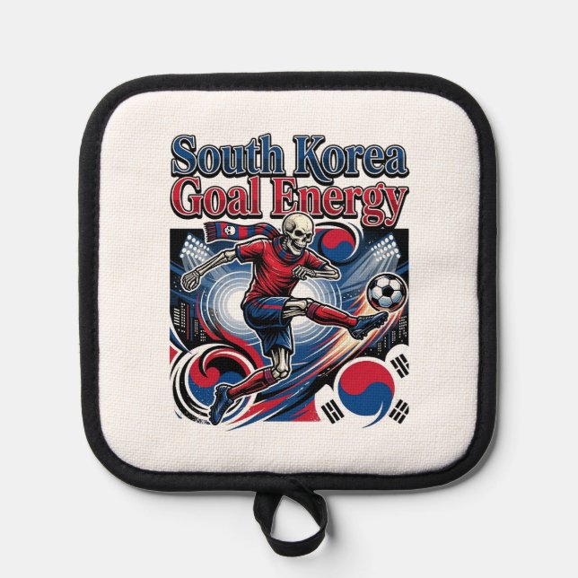 South Korea Goal Energy Skeleton Striker Nations B Pot Holder (Front)