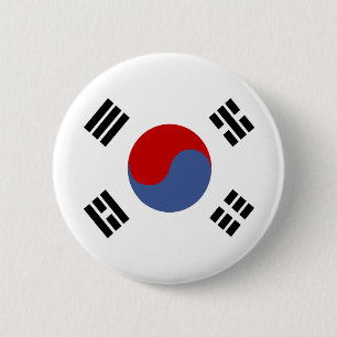 South Korea High quality Flag 6 Cm Round Badge