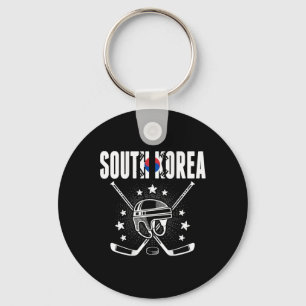 South Korea Ice Hockey Fans Jersey Korean Flag Puc Key Ring