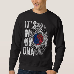 South Korea It's In My DNA South Korean Fingerprin Sweatshirt
