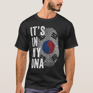 South Korea It's In My DNA South Korean Fingerprin T-Shirt