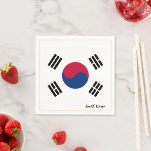South Korea & Korean Flag party fashion /sport fan Napkin