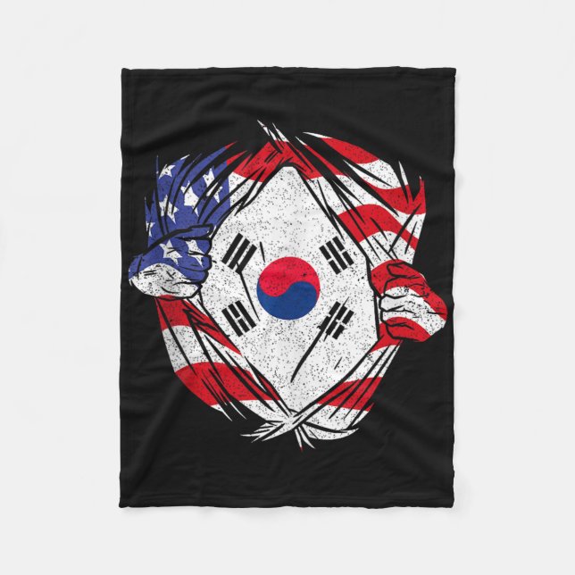 South Korea Love South Korea Pride Korean Patriot  Fleece Blanket (Front)