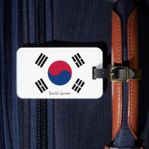 South Korea Luggage Tags, patriotic Korean Flag Tag