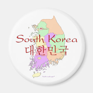 South Korea Map Magnet