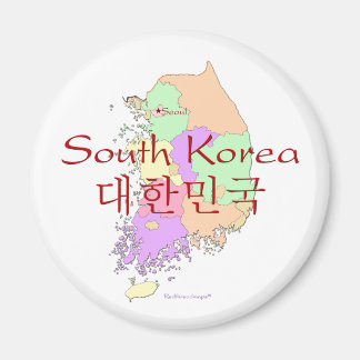 South Korea Map Magnet