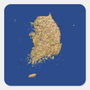 South Korea Map Sticker