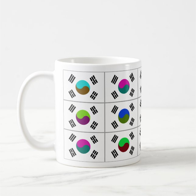 South Korea Multihue Flags Mug (Left)