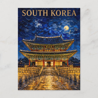 South Korea: Mystic Night Seoul Art Souvenir Postcard