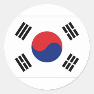 South Korea National Flag Classic Round Sticker