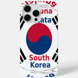 South Korea National Flag Colours Art Print/Graphi iPhone 15 Pro Max Case