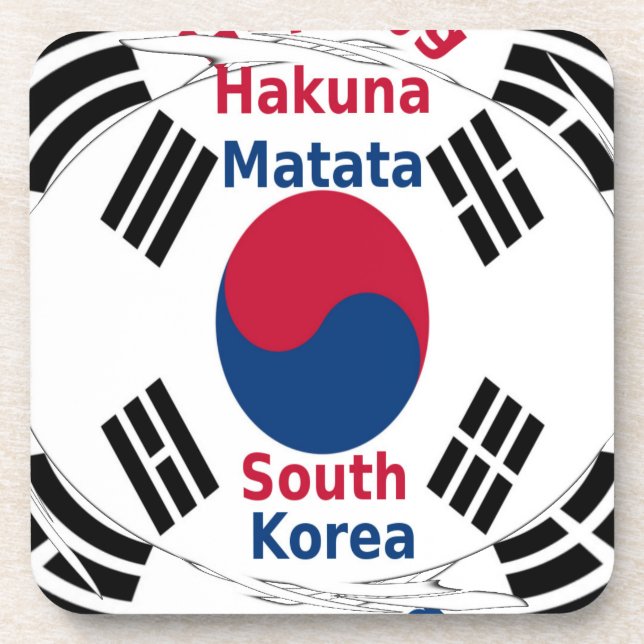 South Korea National Flag Colours Art Print/Graphi Coaster (Front)
