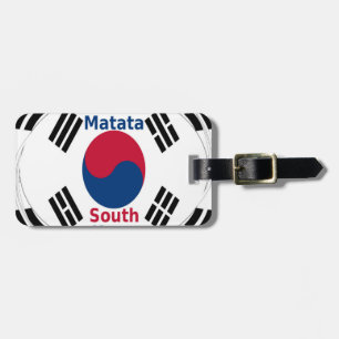South Korea National Flag Colours Art Print/Graphi Luggage Tag