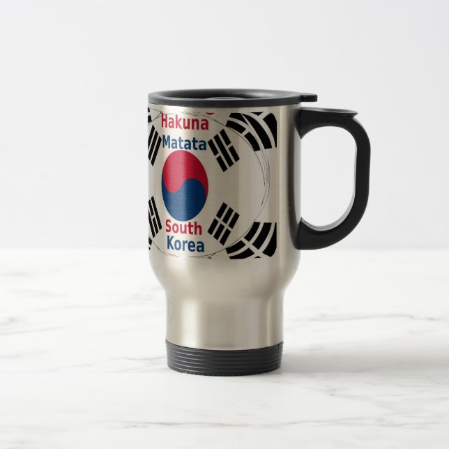 South Korea National Flag Colours Art Print/Graphi Travel Mug (Right)