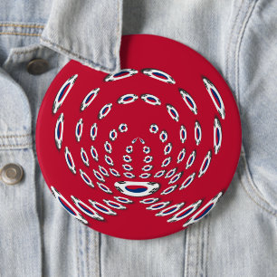 South Korea National Flag: Korean Taegeukgi Pride  6 Cm Round Badge