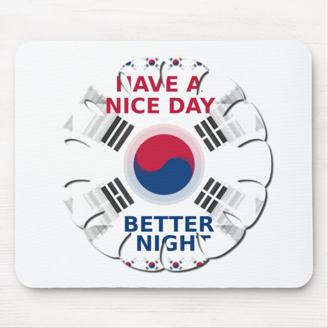 South Korea National Flag: Korean Taegeukgi Pride  Mouse Mat (Front)