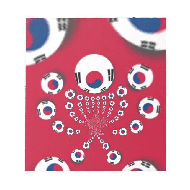South Korea National Flag: Korean Taegeukgi Pride  Notepad (Front)