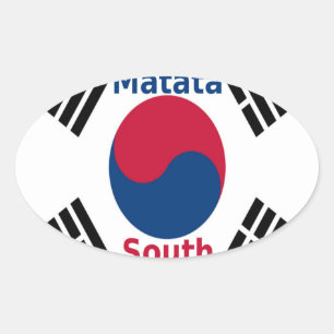 South Korea National Flag: Korean Taegeukgi Pride  Oval Sticker