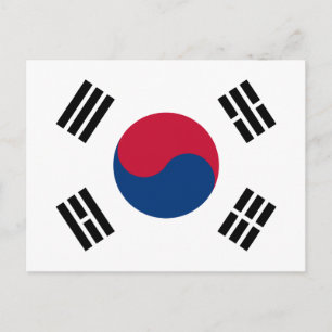 South Korea National World Flag Postcard