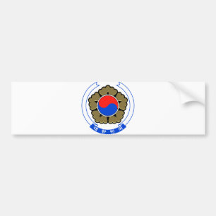 South Korea Official Coat Of Arms Heraldry Symbol Bumper Sticker