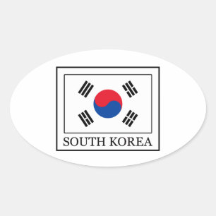 South Korea Oval Sticker