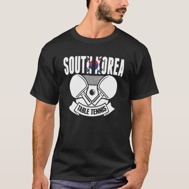 South Korea Ping Pong   Korean Table Tennis Suppor T-Shirt (Front)