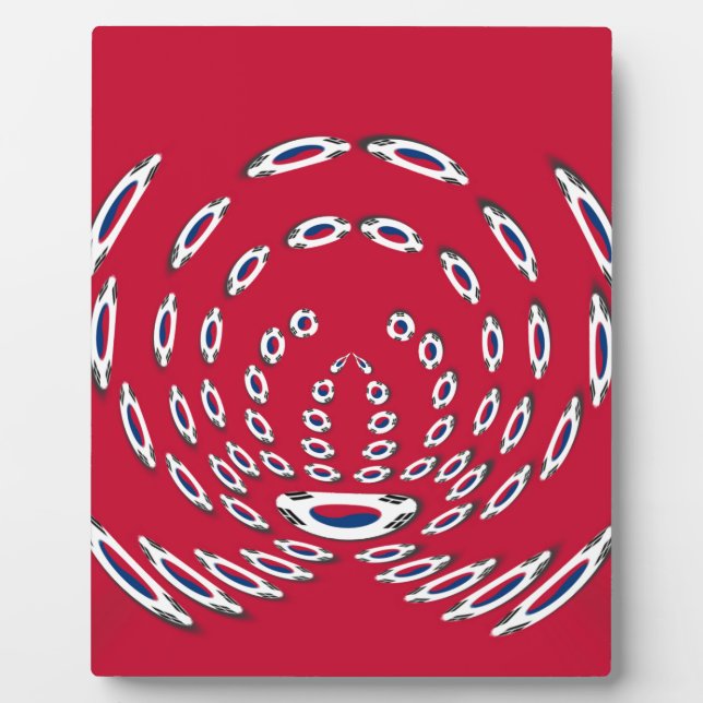 South Korea Polka Dot flag Plaque (Front)