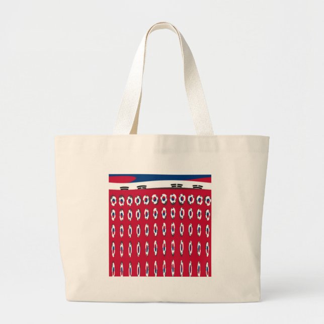 South Korea PolkaDot flag Large Tote Bag (Front)