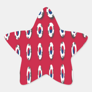 South Korea PolkaDot flag Star Sticker