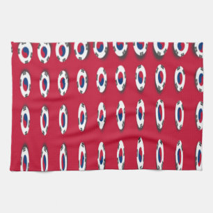 South Korea PolkaDot flag Tea Towel