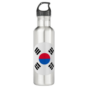 South Korea Round Flag 710 Ml Water Bottle