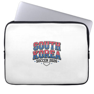 South Korea Soccer 2026 Soccer Bold Country Typogr Laptop Sleeve