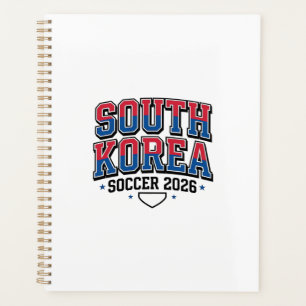 South Korea Soccer 2026 Soccer Bold Country Typogr Planner