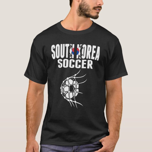 South Korea Soccer Ball In Net  Korean Football Su T-Shirt (Front)