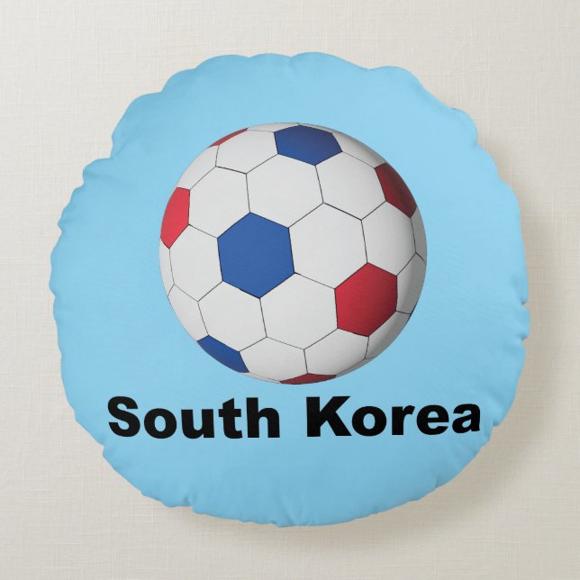 South Korea Soccer Round Cushion (Front)
