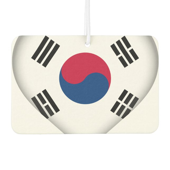South Korea (South Korean) Flag Car Air Freshener (Front)