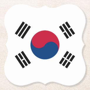 South Korea (South Korean) Flag Paper Coaster