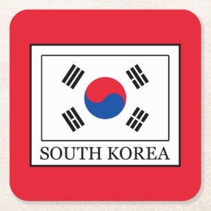 South Korea Square Paper Coaster