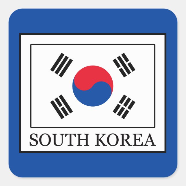 South Korea Square Sticker (Front)