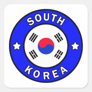 South Korea Square Sticker