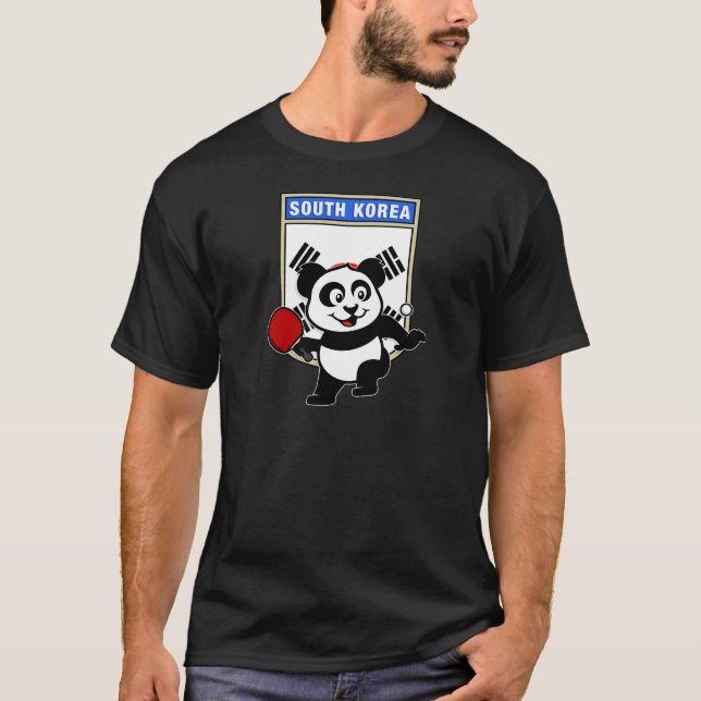 South Korea Table Tennis Panda T-Shirt (Front)